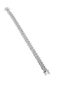 Miami Cuban Silver Tight Chain Bracelet Medium - Serma International